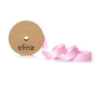 Trimz Pink & Silver Metallic Lamé Bias Binding Tape, 25mm x 20m Reel - Bright Pink/Silver Decorative Trim for Dancewear, Crafts, and Sewing