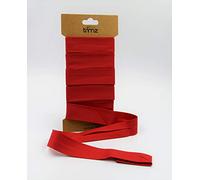 Trimz Poly Cotton Bias Binding, Red, 25mm x 5m