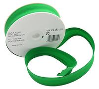 Trimz Polycotton Bias Binding Tape - 25mm x 20m Roll - 35% Cotton 65% Polyester Single Fold Bias Tape for Sewing and Quilting - Emerald Green