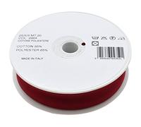 Trimz Polycotton Bias Binding Tape - 25mm x 20m Roll - 35% Cotton 65% Polyester Single Fold Bias Tape for Sewing and Quilting - Dark Red