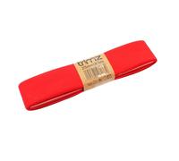 Trimz Polycotton Bias Binding Tape - Red, 25mm x 3m | Double Fold Fabric Edging for Sewing, Quilting & Dressmaking