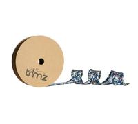 Trimz Polycotton Floral Bias Binding 25mm, 20m - Fabric Binding Tape for Sewing, Quilting & Dressmaking - Navy White Yellow