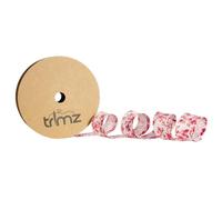Trimz Polycotton Floral Bias Binding 25mm, 20m - Fabric Edge Binding Tape for Sewing, Quilting & Dressmaking - Light Pink, Pink