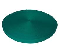 Trimz Polypropylene Herringbone Webbing - 25mm x 10m - Green Heavy Duty Strap for Bags, Crafts and DIY