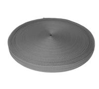 Trimz Polypropylene Herringbone Webbing - 25mm x 25m - Grey Heavy Duty Strap for Bags, Crafts and DIY