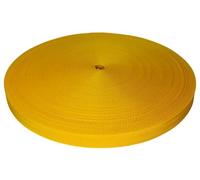 Trimz Polypropylene Herringbone Webbing - 50mm x 100m - Yellow Heavy Duty Strap for Bags, Crafts and DIY