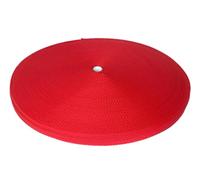 Trimz Polypropylene Herringbone Webbing - 50mm x 5m - Red Heavy Duty Strap for Bags, Crafts and DIY