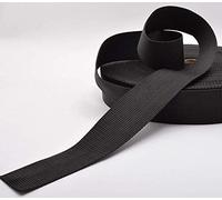 Trimz Polypropylene Webbing, Black - 50mm Wide x 5Mtr Reel - Heavy Duty Strapping for Bags and Crafts