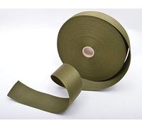 Trimz Polypropylene Webbing, Olive - 50mm Wide x 10Mtr Reel - Heavy Duty Strapping for Bags and Crafts