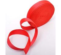 Trimz Polypropylene Webbing, Red - 25mm Wide x 5Mtr Reel - Heavy Duty Strapping for Bags and Crafts