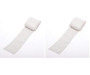 Trimz Ribbing/Cuffing, Light Grey, 110cm x 6cm (Pack of 2)