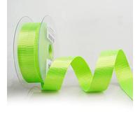 Trimz Satin Herringbone Webbing, Fluorescent Green, 10mtrs x 30mm