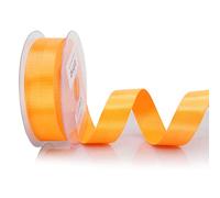 Trimz Satin Herringbone Webbing, Fluorescent Orange, 10mtrs x 30mm
