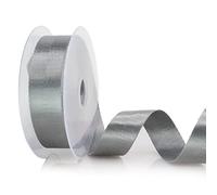 Trimz Satin Herringbone Webbing, Grey, 10mtrs x 30mm