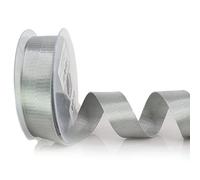 Trimz Satin Herringbone Webbing, Grey, 10mtrs x 30mm