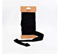 Trimz Single Herringbone Cotton Ribbon, Black, 25mm x 5m
