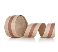 Trimz Soft Touch Cotton Polyester Webbing, Beige/Brown, 5m x 50mm