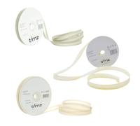 Trimz Timeless Neutrals (Ecru, Ivory & Beige) - 3-Pack 100% Cotton Bias Binding Tape (14mm) - 60 Meters Total - Delicate Folded Edging for Linen, Vintage Apparel & Fine Crafts