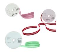 Trimz Vintage Berry & Bloom (Mauve, Burgundy & Apple Green) - 3-Pack 100% Cotton Bias Binding Tape (14mm) - 60 Meters Total - Floral Narrow Edging for Cottagecore Apparel, Crafts & Accessories