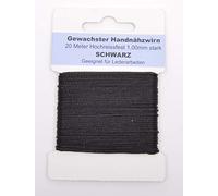 Trimz Waxed Cord, Black, 20m x 1mm