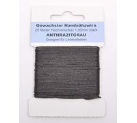 Trimz Waxed Cord, Dark Grey, 20m x 1mm