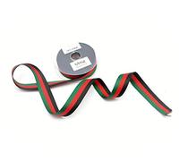 Trimz Webbing, Black, Green and Red, 10 mtrs x 30 mm