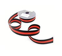 Trimz Webbing, Polyester, Black and Red, 10 mtrs x 30 mm