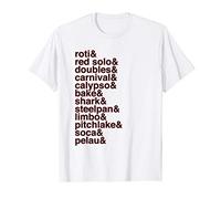 Trini Flag " roti & red solo & doubles & pitch lake & limbo" T-Shirt