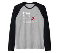 Trini Mum Mothers Day Trinidad and Tobago Roots Pride DNA Raglan Baseball Tee