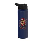 Trini to The Bone Urban Teddy Bear Trinidad Pride Stainless Steel Insulated Water Bottle