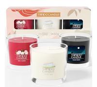 TRINIDa Candles Gifts for Women, 3 Birthday Votive Candle Gift Set 45Hrs, Scented Candles Birthday Gifts for Women & Men, White, Red, Black