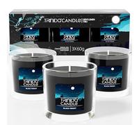 TRINIDa Scented Candles Gifts for Women, Votive Black Candles for Men 45Hrs, Sandalwood, Ginger, Candle Set, Birthday Gifts for Him
