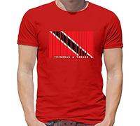 Trinidad and Tobago Barcode Style Flag - Mens T-Shirt - Red - Medium