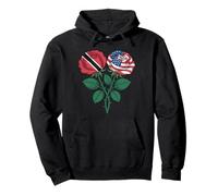 Trinidad And Tobago Flag Half Trini Flag Half American Pullover Hoodie