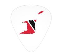 Trinidad And Tobago Flag Map Guitar Picks Plectrums For Guitar Bass 12 Pack
