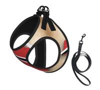 Trinidad And Tobago Map 02 Print Pet Supplies Adjustable Step-In Flex Breathable Mesh Dog Harness For Small Medium Dogs, S-L