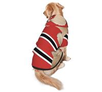 Trinidad And Tobago Map Like A Bird Print Soft Dog Hoodie For Medium To Large Dogs, Warm And Breathable Winter Pet Sweatshirt, Easy To Wear Jumper For Cold Weather