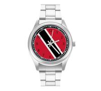 Trinidad Flag Mens Watches Simplicity Watch Stainless Steel Band