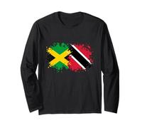 Trinidad & Jamaica Together, Half Trini, Half Jamaican Long Sleeve T-Shirt