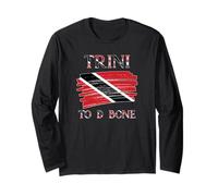 Trinidad Shirt| Trini to D Bone| Trinidad and Tobago Flag Long Sleeve T-Shirt