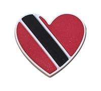 Trinidad & Tobago Flag Heart Shoe Charm