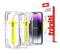 TRINITI 2-Pack, Full Coverage Screen Protector with Easy Installation Kit designed for iPhone 14 Pro Max 6.7-Inch, Anti Scratch, Impact Protection, 9H Hardness, Case-Friendly, HD Clear
