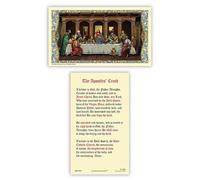 Trinity Church Supply Last Supper Laminated Holy Card Pack with Apostles’ Creed Prayer, 25 Cards