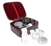 Trinity Church Supply Portable Communion Set with 4 Glass Cups and Velvet-Lined Case, Convenient Travel Design for Religious Ceremonies