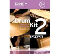 Trinity College London Drum Kit 2014-2019 Book 2 Grades 3 & 4 (With Free Audio CD): Percussion Teaching Material