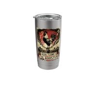 Trinity Love Clothing Co.1990s Rock Parody Rooster war Stainless Steel Insulated Tumbler