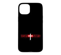 Trinity Love Clothing Co. Simple Gospel message Jesus Saves Case for iPhone 15 Plus