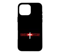 Trinity Love Clothing Co. Simple Gospel message Jesus Saves Case for iPhone 16 Pro Max