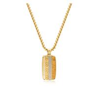 Trinity Pendant Necklace- male- Nialaya- Necklaces- Yellow- M- Accessories M