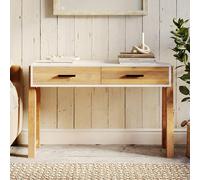 Trinity Reclaimed Wood & White Console Table - 2 Drawer